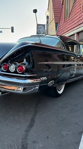 This ’58 Impala is pure late-’50s elegance — sleek black paint, endless chrome, and wait until you see that front grille 🔥 #1958Impala #ChevyImpala #ClassicChevy | American Classic Cars