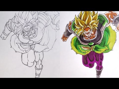 How to Draw Broly Super Saiyan 🔥 [Full Video]