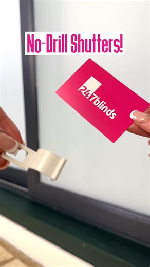 247 Blinds on Instagram: "Super sleek shutters with no drills, tools or mess necessary!✨ Perfect for French doors and tilt&turn windows, our Perfect Fit Shutters are a breeze to install!💕 Slide the brackets under your rubber beading, clip your shutters on, and you’re good to go! It’s really that simple!🤩 #247shutterstyle #nodrill #nodrillshutters #diyshutters #renterhacks #diyhome #perfectfitshutters"