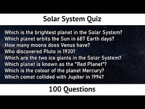 Solar System Quiz | 100 Questions | Space Quiz | Astronomy