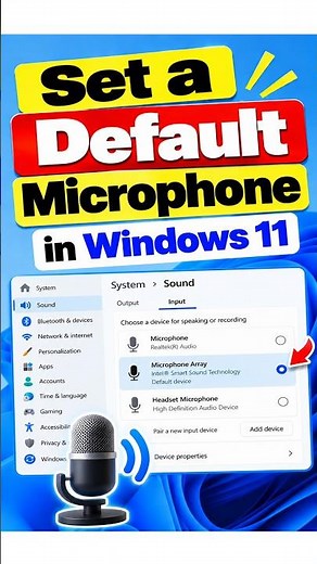 Set a Default Microphone in Windows 11 #DefaultMicrophone #MicrophoneSettings