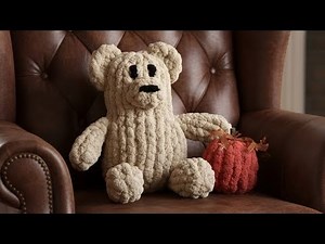 FINGER KNIT A CHUNKY TEDDY BEAR