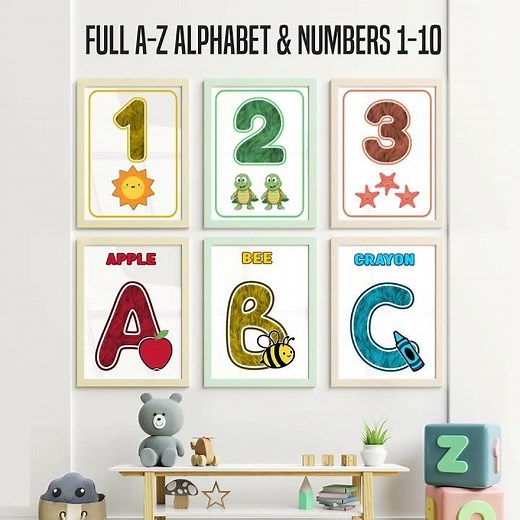 Modern Classroom Decor Ideas | Full A-Z Alphabet & Numbers Bundle (Printable)