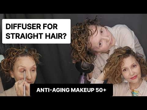 50+ Volume Magic: Diffuser on Straight Hair & Lifting Makeup Step-by-Step