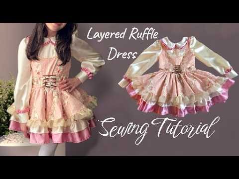 I Made This Vintage Ruffle Dress From Scratch | Full Sewing Tutorial