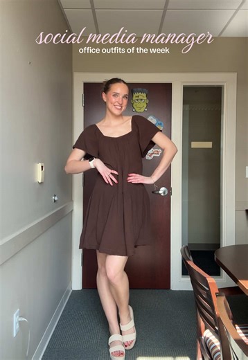 ignore the door decs LOL we had to move them inside our offices instead of on the doors in the hallway 😔 #ootw #outfitsoftheweek #officeoutfits #corporategirly