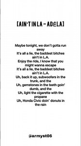 Adéla - ain’t in LA (lyrics)