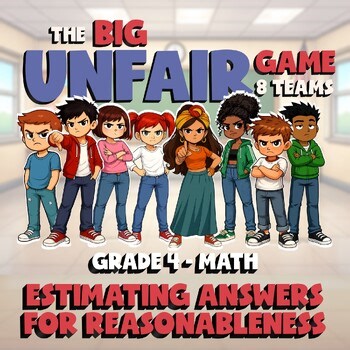 Estimating Answers for Reasonableness BIG UNFAIR Math Game - No Prep Grade 4
