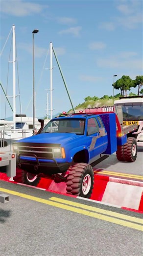 BeamNG.drive Truck vs Reverse Speed Bump E392