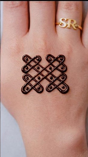 Easy Arabic simple easy trick mehndi design #shorts #youtubeshorts #henna