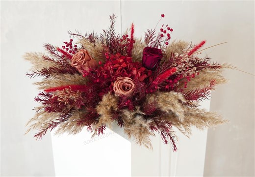 Burgundy and Brown Centerpieces,fall Wedding,wedding Arrangement,table Decoration,outdoor Wedding - Etsy