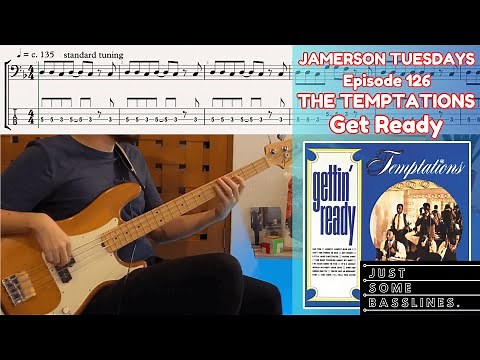 James Jamerson // The Temptations - Get Ready // BASS COVER + TABS