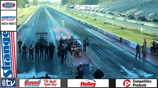 Look out! Gainesville Raceway is ready! Brittany Force threw down the fastest pass to the 1/8 mile Wednesday during testing with a 302.69 mph. You don’t want to miss your chance to see what drivers can do at the Amalie Motor Oil #Gatornats! Get your tickets now! 🎟 https://bit.ly/2025GatornatsTickets | NHRA