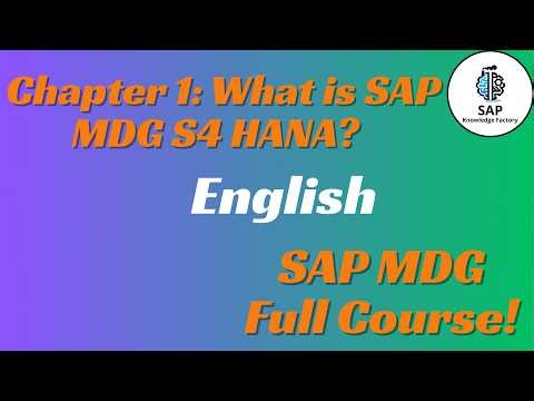 Chapter 1: What is SAP MDG? | Master Data Governance Complete Course Intro| English