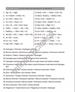 List of chemical equations to balance:Mg   O2 → MgOZn   H2SO... | Filo