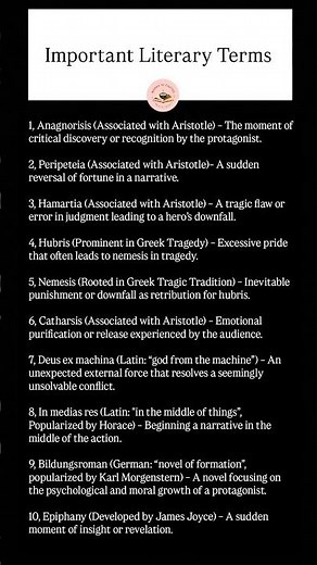 Important Literary Terms in English Literature