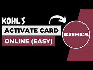 How to Activate Kohl's Credit Card Account Online !