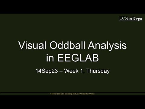 [04] EEG Bootcamp - Visual Oddball Analysis in EEGLAB