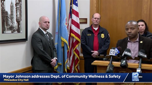 The mayor addresses reporters Friday morning at Milwaukee City Hall. | WISN 12 NEWS