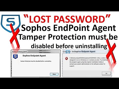 Uninstall SOPHOS Endpoint Agent TAMPER Protection Without PASSWORD
