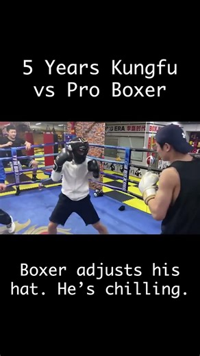 5 Years Kungfu vs Pro Boxer