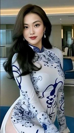 French Model in White Dress 🌹 Bold Chest Sway with Rose Design | Fashion Elegance 2025