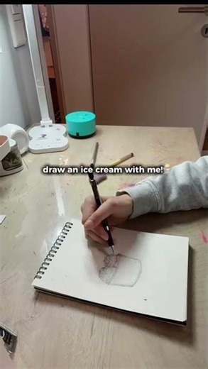 draw an ice cream w/m 💗#draw #shorts #icecream