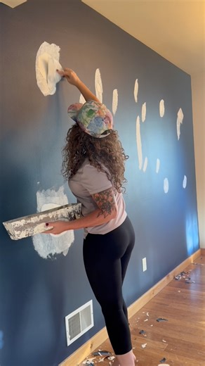 Yes I’m wearing flip flops 😮 patching some stuff before moving in my own house so the dress code is casual 😂 These took two coats of hot mud - they were big patches where some old anchors used to be. #flipflop #patch #repair | Drywall Shorty