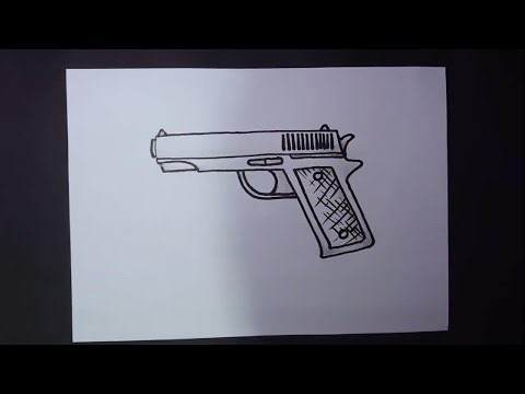 How to Draw a Pistol Step by Step