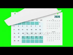 📅✨ 2026 Celendar 12 Months in One Video! 🔥 | Green Screen Calendar Flip 2026 🟢 Magical Animation! 😍🎥