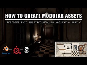 Create Modular Assets in Blender for UE5 | Ceiling | Resident Evil Inspiration | Part 4