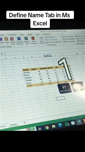 Defune name tab in excel #computercourses2025 #computer #exceltricks #excel_learning