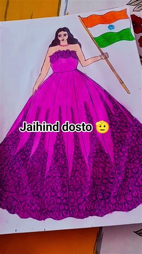 Beautiful design dress lehenga choli,saree,suit salwar with flag hoisting # shorts # ytshorts