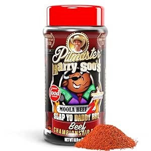 Slap Yo Daddy BBQ Rub Seasoning, Moola Beef - Brisket Rub for Smoking & Grilling From Pitmaster Harry Soo - Championship BBQ Beef Seasoning – No MSG, Gluten-Free – 9.3 oz