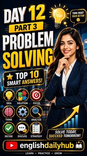 Problem Solving Interview English 🧠 | Top 10 Smart Answers | Day 12 Part 3 |
