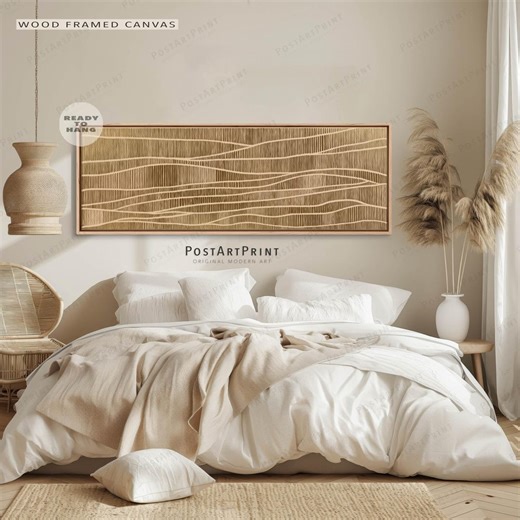 Mid Century Modern Abstract Lines Art: Horizontal Panoramic Print - Etsy