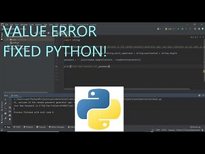 ValueError Python Problem Fixed!