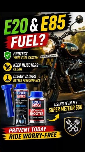 E20 & E85 Fuel? Liqui Moly Fuel System Cleaner | Super Meteor 650 🏍️ Protect your Engine #liquimoly