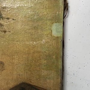 18K views · 494 reactions | Again! These paintings by Frank V. Dudley were hanging in a home where smokers lived. The combination of an old discolored natural damar varnish and years and years of tar, nicotine, and other contaminants have a obscured the original colors to the point of making this painting almost unrecognizable. By cleaning off the varnish and grime we can see that the sky was in fact not yellow but a glorious mint blue green. | Baumgartner Fine Art Restoration | Facebook