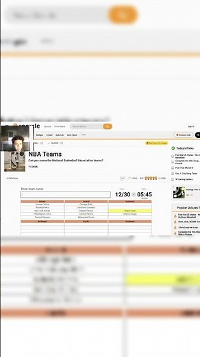 Speed Running NBA Team Quiz