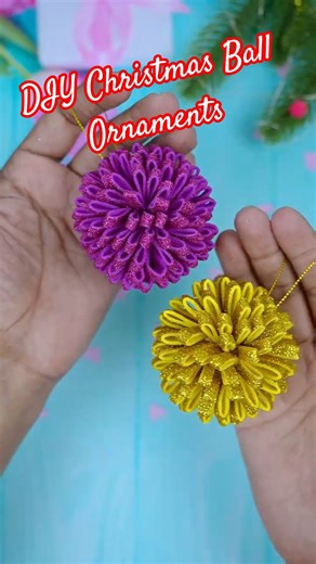 How to Make a Christmas Ball with Foam Sheet Paper | Easy Craft Tutorial