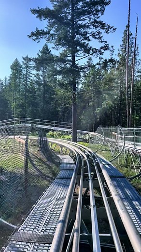 Ride on Montana’s first & only Alpine Coaster! Across from Flathead Lake and a short drive from Glacier National Park, whitefish and kalispell! #montana #montanalife #montanamoment #gnp #flatheadlake #flatheadlakemontana #vacationmode #vacation #alpinecoaster #mountaincoaster #summerfun #summer #family #familytime