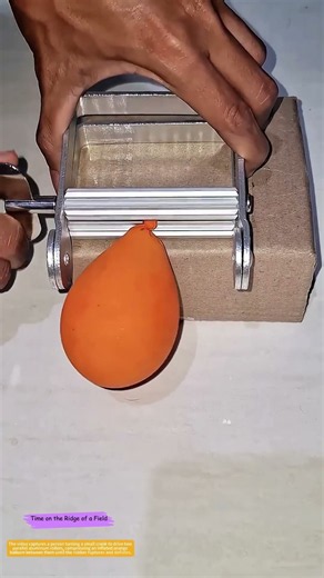 Crushing the Balloon: How a Hand-Cranked Roller Squeezes Air Into a Pop