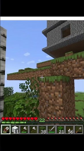 Cut the leaves and then cut the stem in the Minecraft Legacy Launcher. #minecraft #shorts