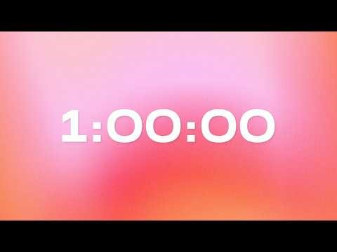 1 Hour Timer ⏱️ Clean Aesthetic Gradient (No Music, No Alarm) | Timecraft