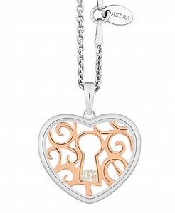 Sterling Silver Heart Necklace – Padlock Pendant With Cubic Zirconia, Anniversary Gift - Etsy