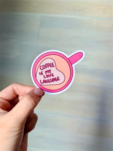 Coffee is My Love Language Sticker | Waterproof Vinyl Decal - Etsy
