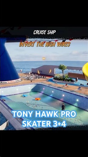 Tony Hawk 3+4 - Cruise Ship Invert The High Wires #gaming #howto #walkthrough #tonyhawk #thps