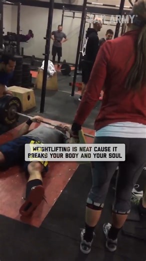 what gave in first: arms or legs? 😂 #overheadpress #weightlifting #fitness #fail | FailArmy