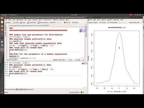 Using R to Generate Double Exponential Data and Calculate the MLEs